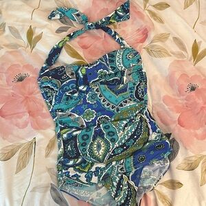 Tommy Bahama paisley one piece swimsuit